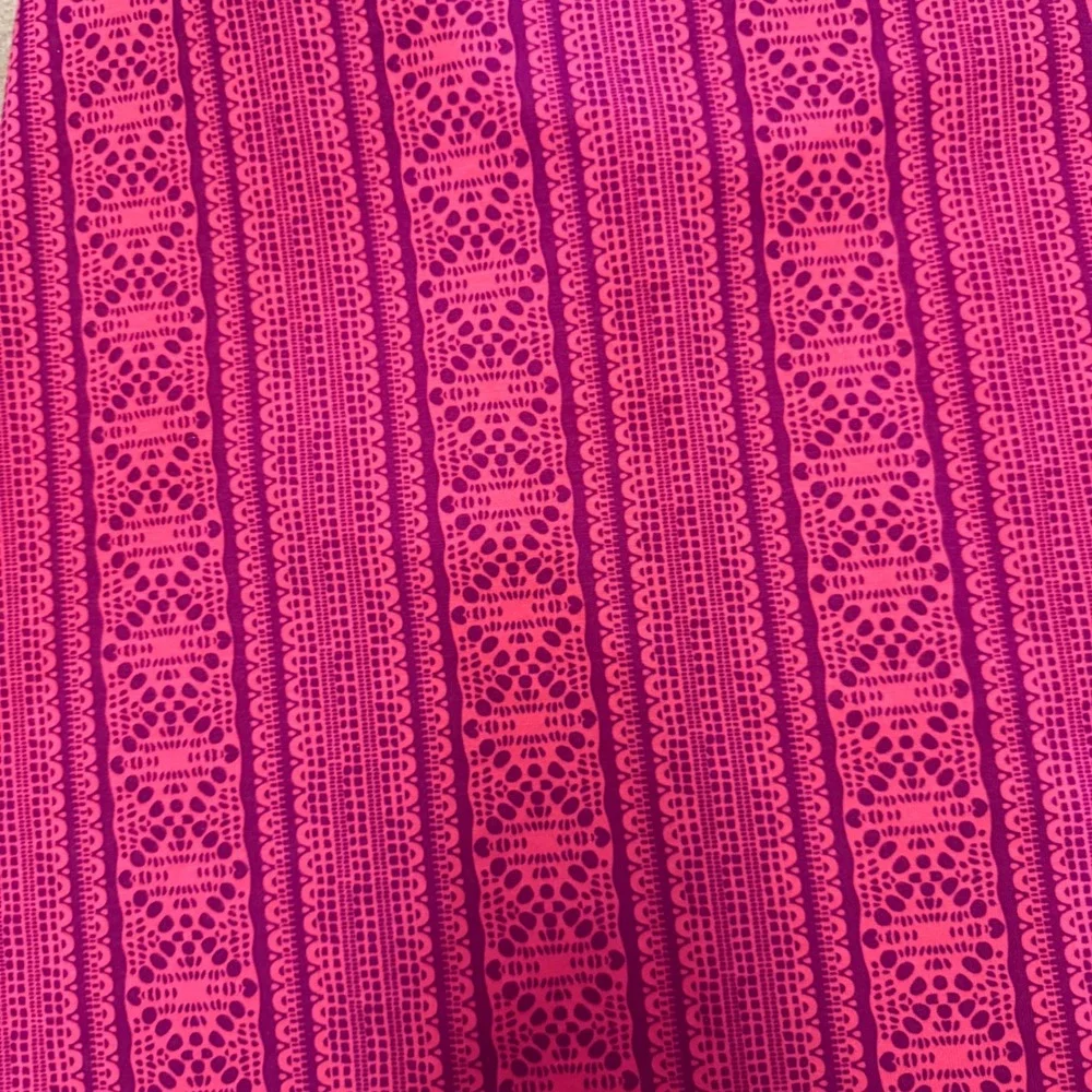Prana Quinn Dress Fuchsia pink lace Geometric Print Racerback Women's Size Small